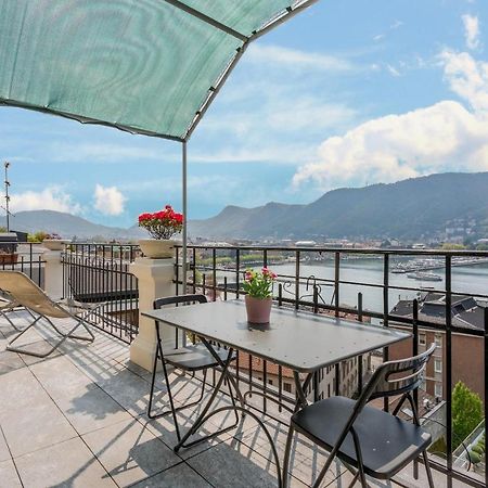Attico Vista Lago Como Exterior foto